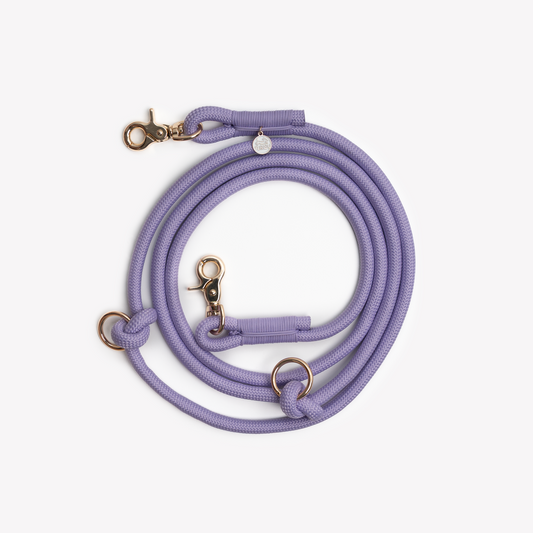 Laisse mains libres en corde Lavender