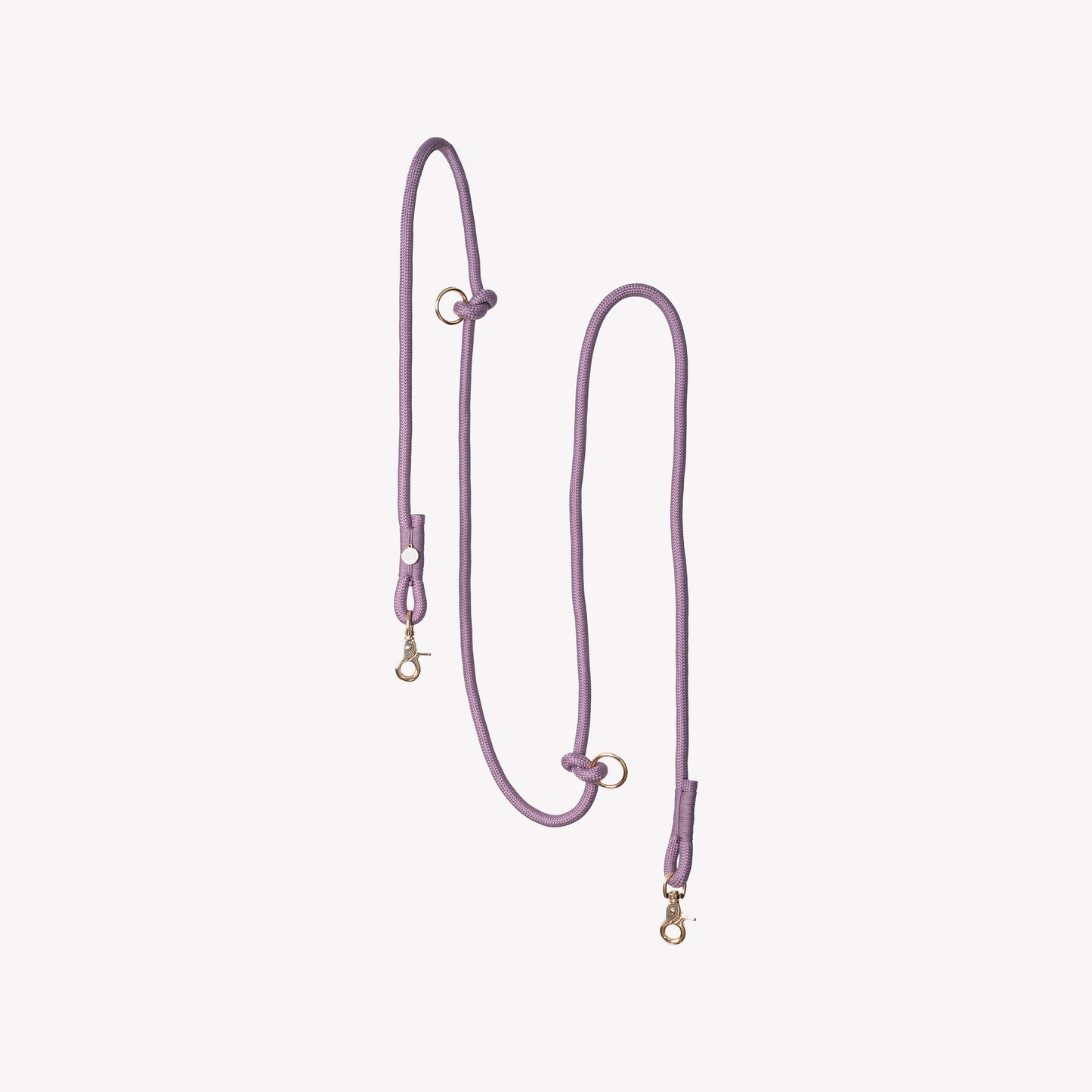 Laisse mains libres en corde Lilac