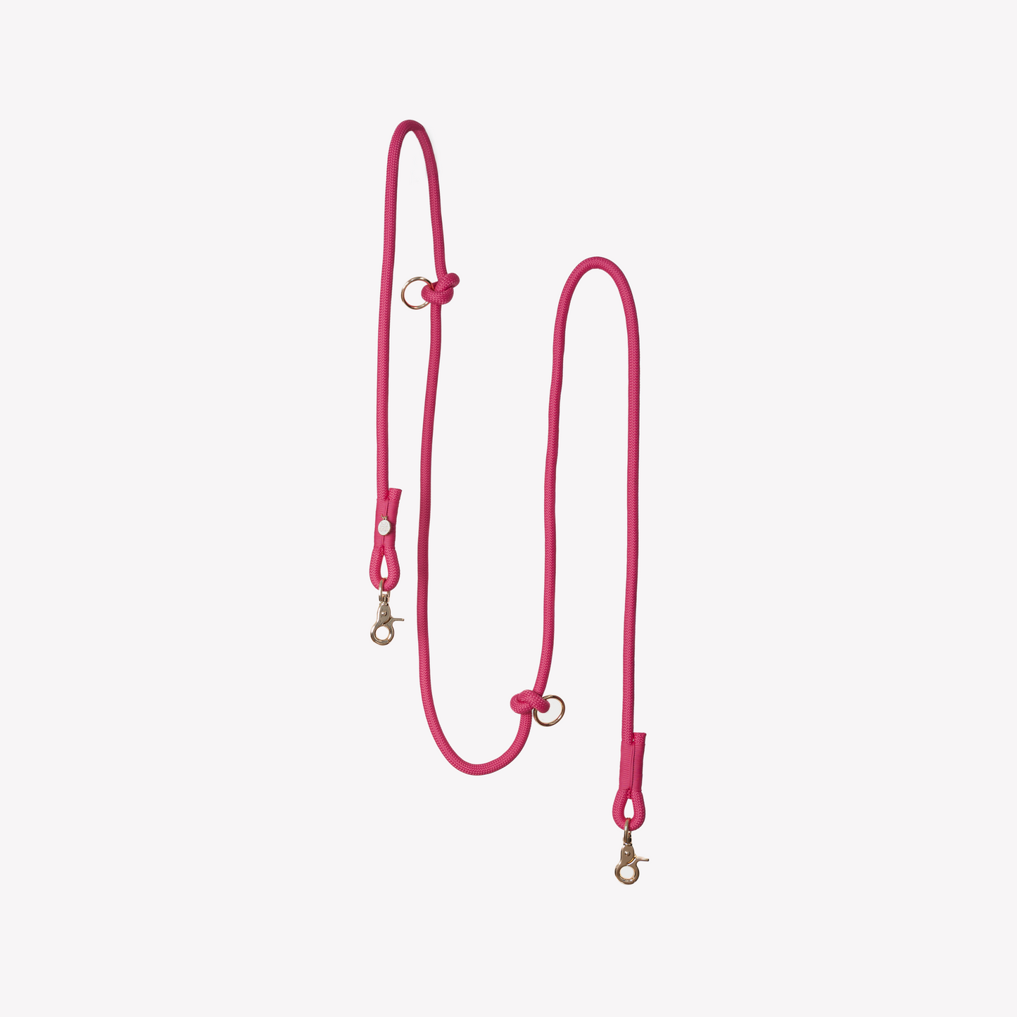 Laisse mains libres en corde Magenta
