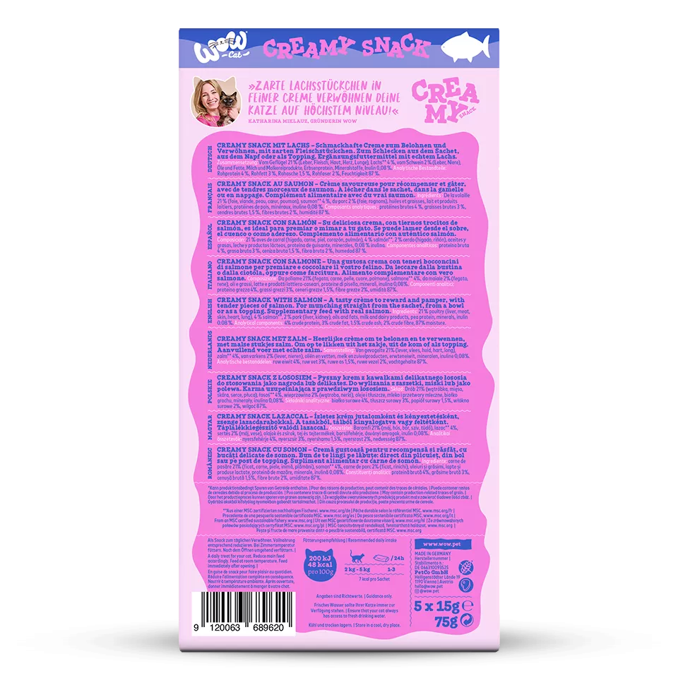 Creamy Snack Saumon pour chat