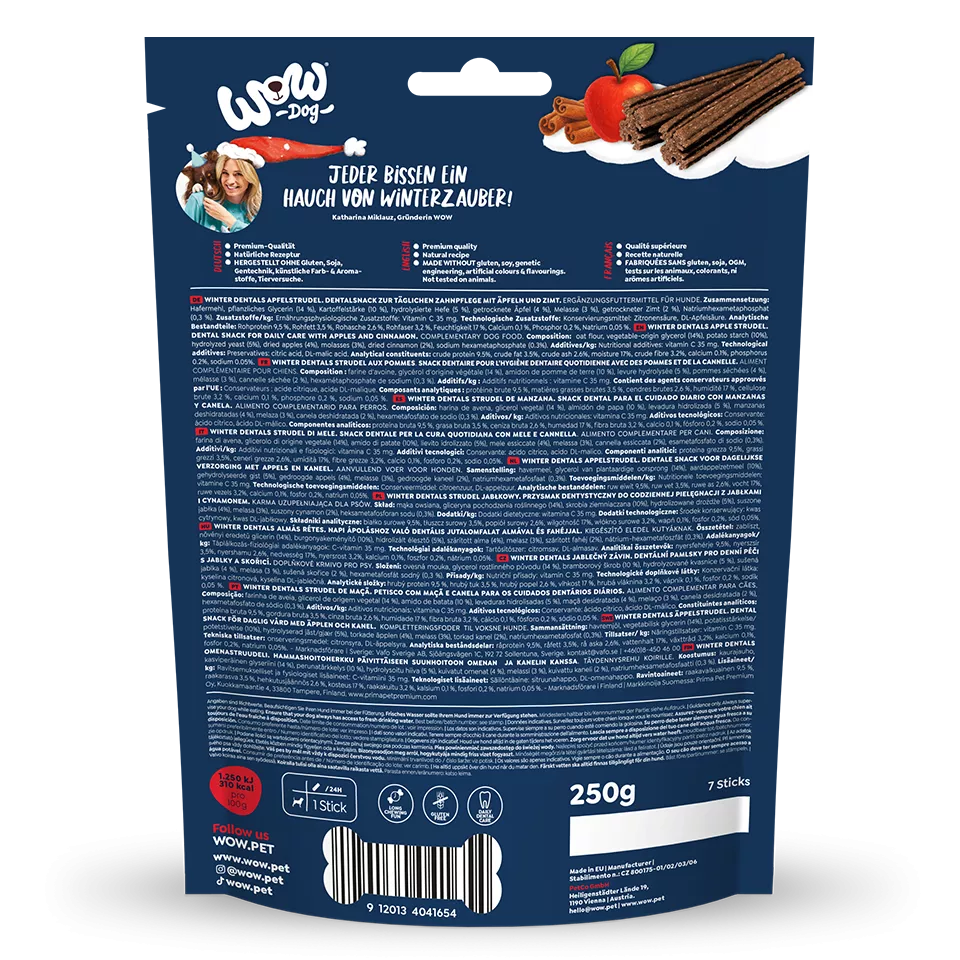 Sticks dentaires de Noël Strudel aux pommes