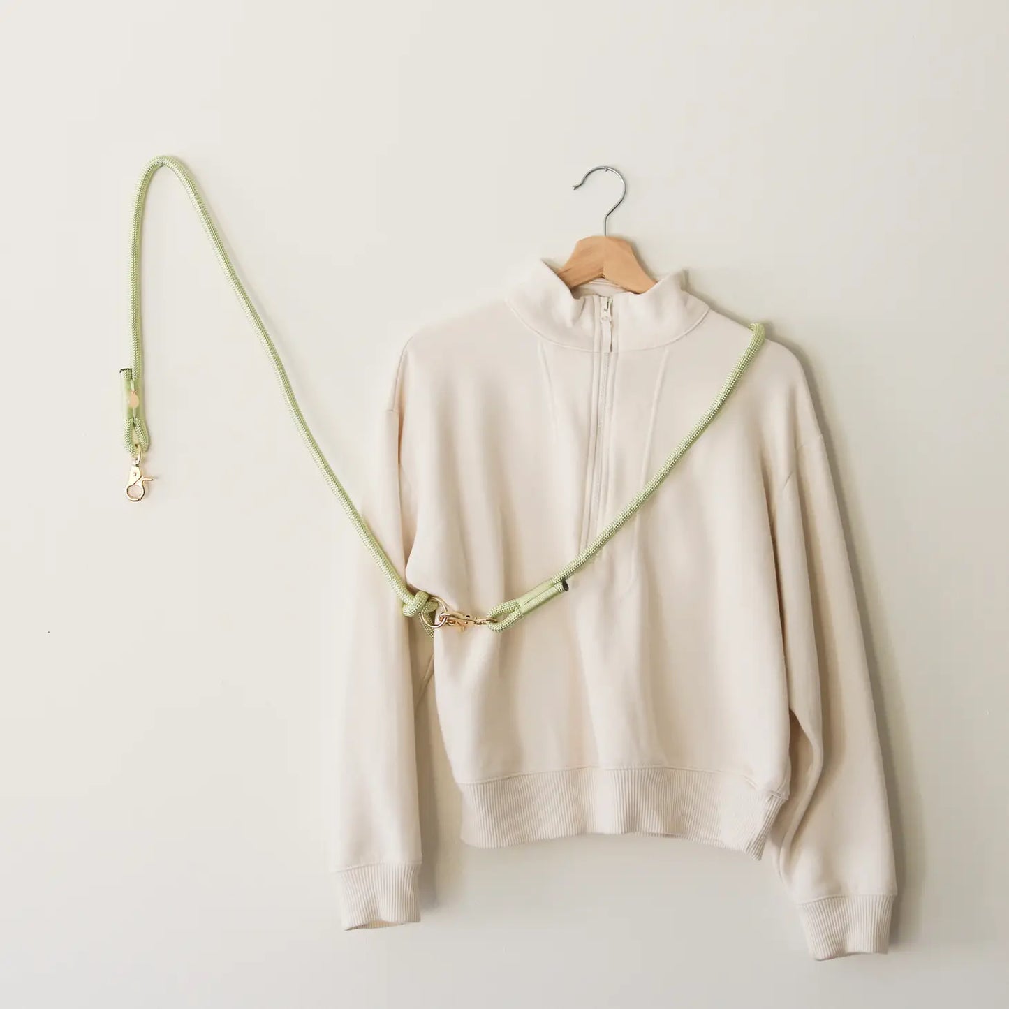 Laisse mains libres en corde Lime Green