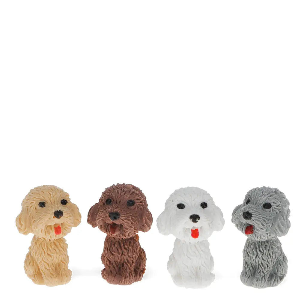 Set de 4 gommes chiens