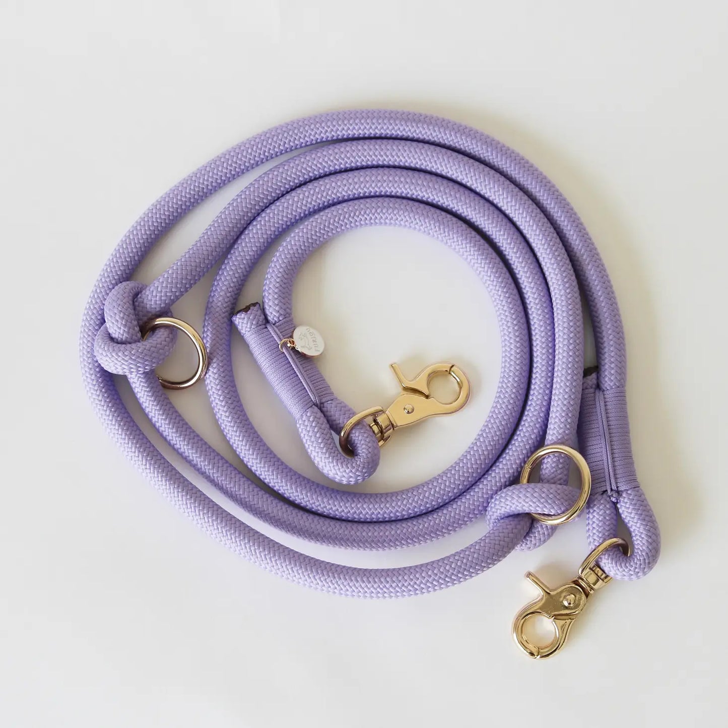 Laisse mains libres en corde Lavender