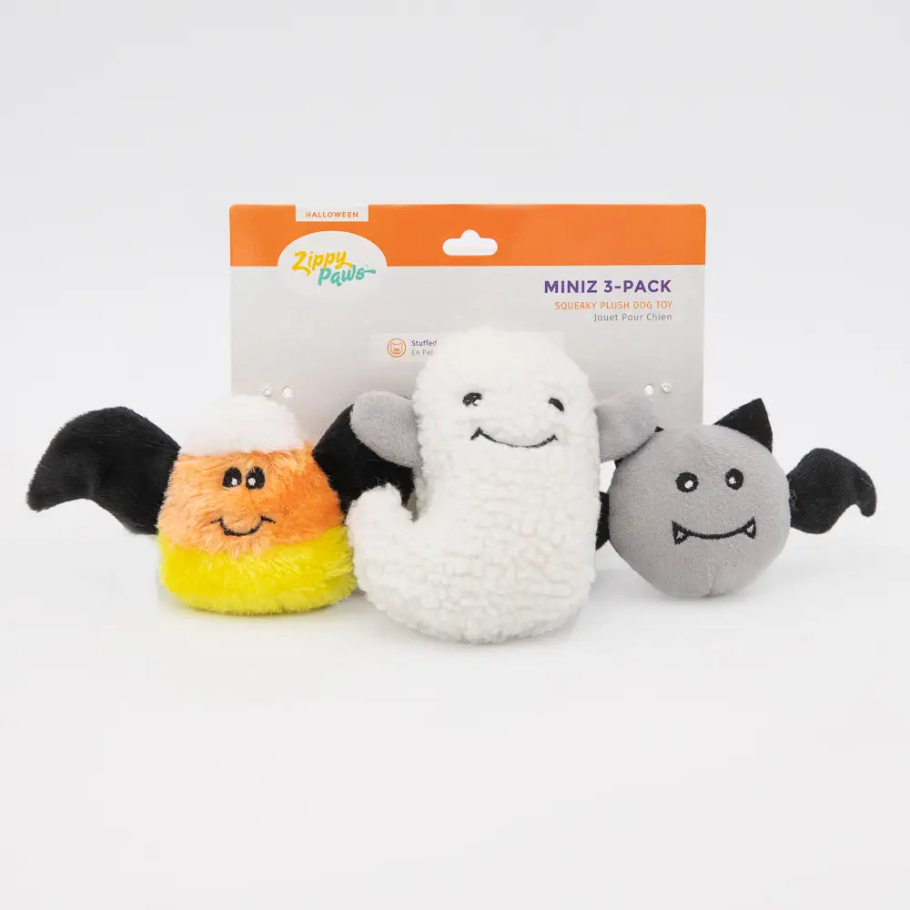 Lot de 3 minis peluches d'Halloween