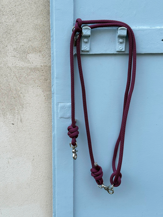 Laisse mains-libres corde Eggplant