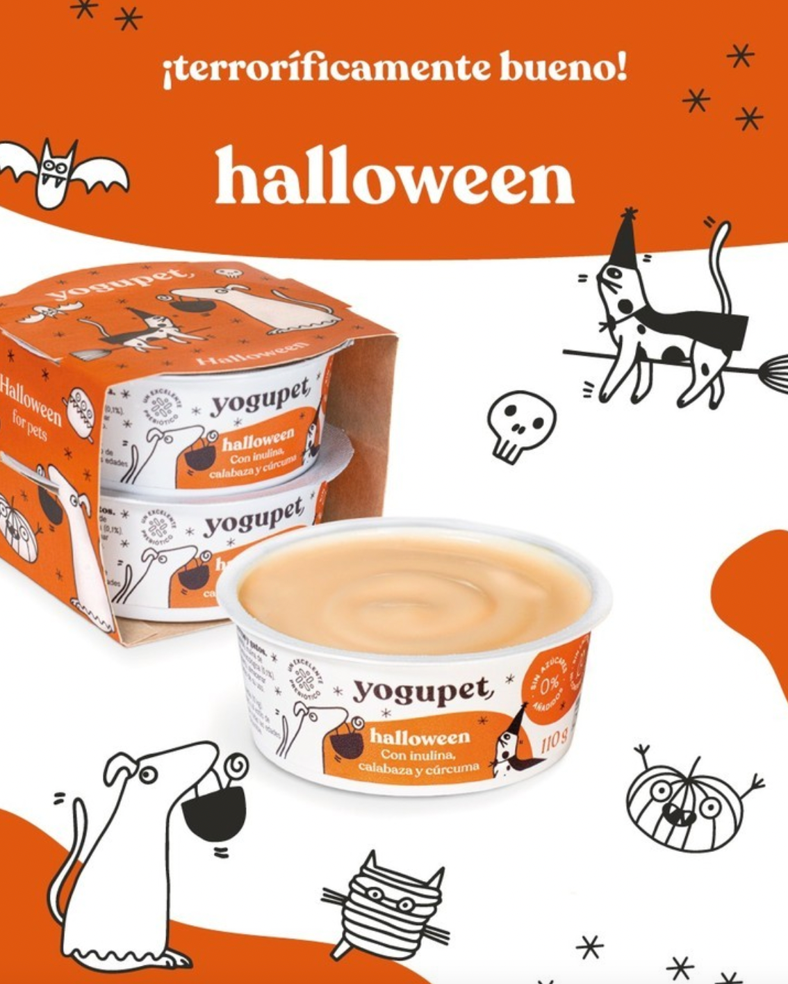 Yaourts pour chien Halloween x2