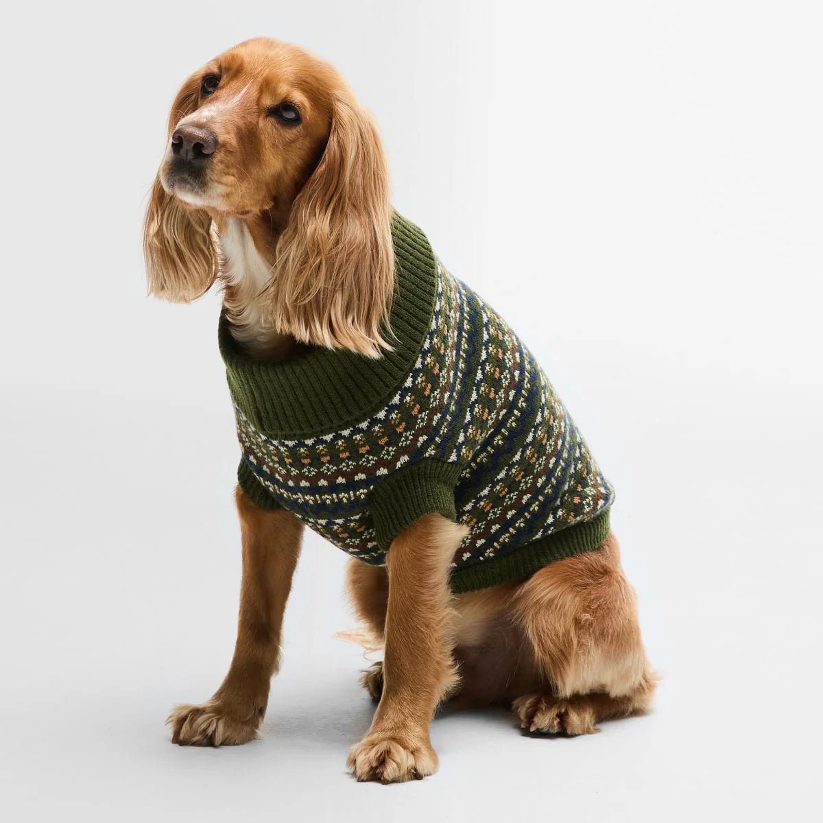Barbour Pull Marlow Fair Isle Olive