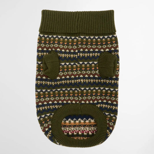 Barbour Pull Marlow Fair Isle Olive