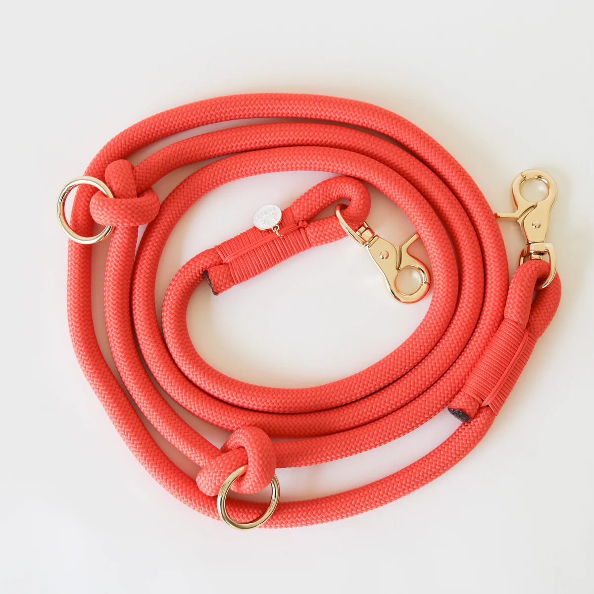 Laisse mains libres en corde Coral