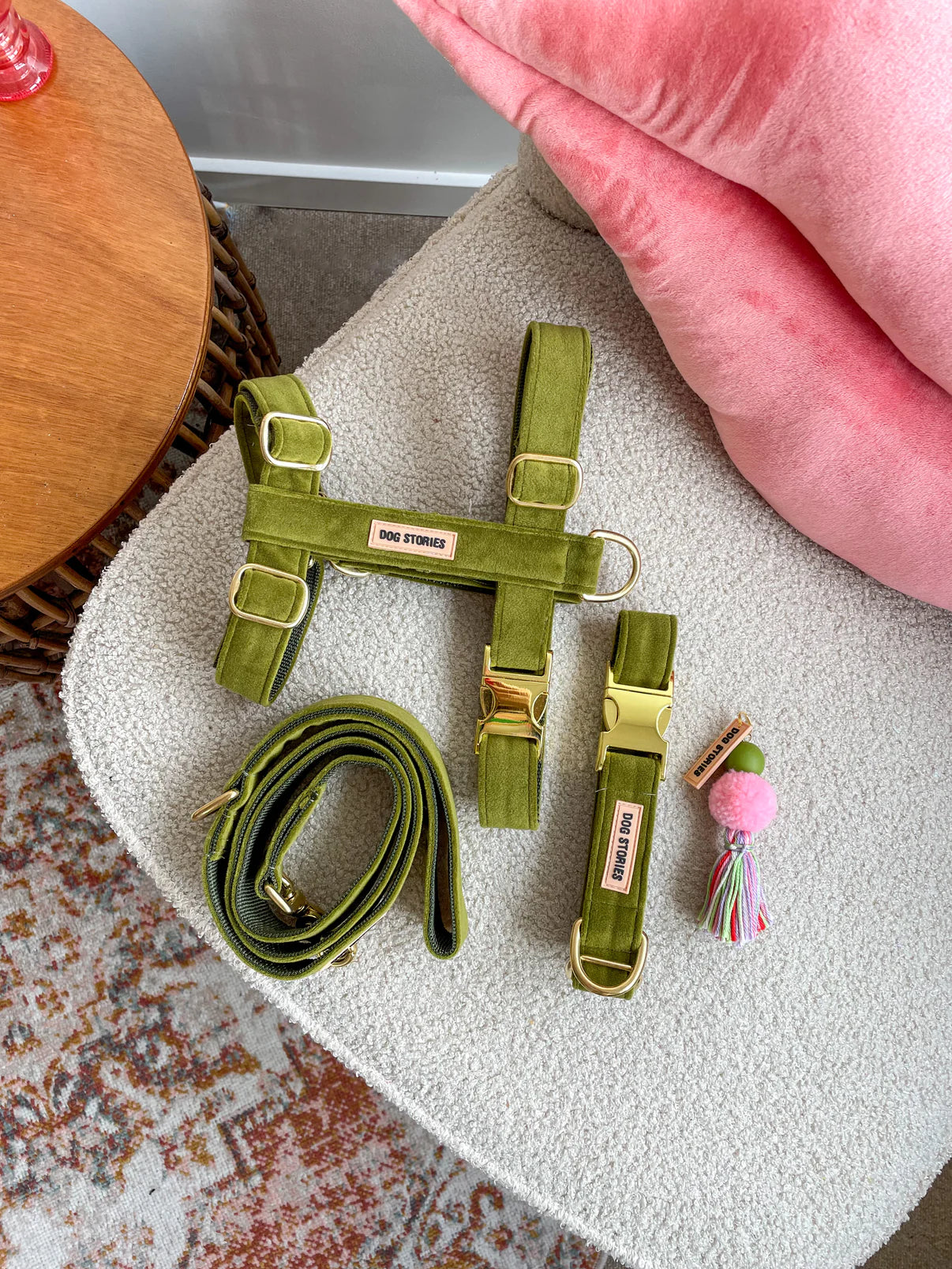 Laisse Velvet Olive