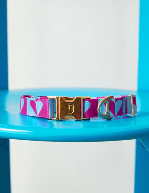 Collier Heart Blue/Raspberry