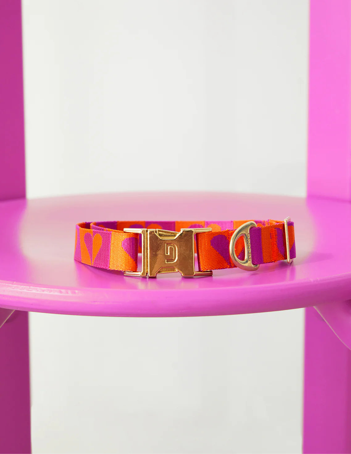Collier Heart Orange/Raspberry