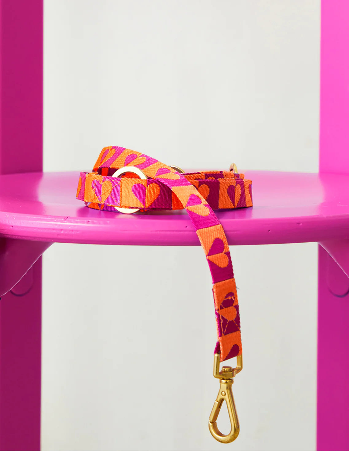 Laisse Heart Orange/Raspberry