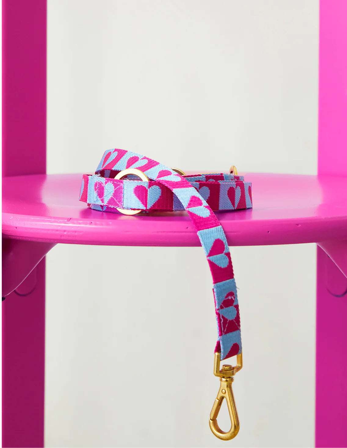 Laisse Heart Blue/Raspberry