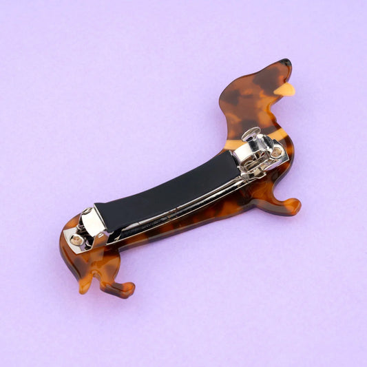 French barrette à cheveux Teckel