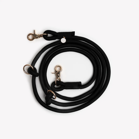 Laisse mains libres en corde Black
