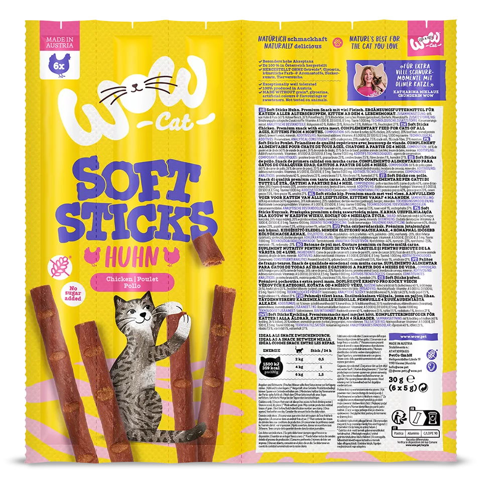 Soft Sticks au poulet pour chat