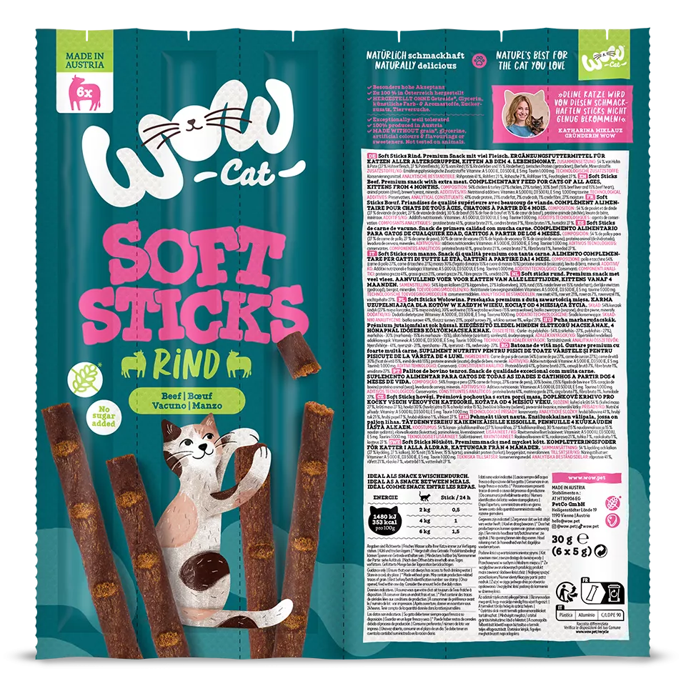 Soft Sticks au bœuf pour chat