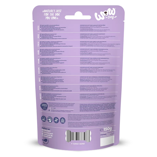 Friandises barres Superfood Agneau et Betterave