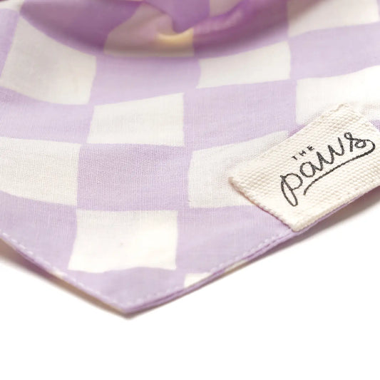 Bandana damier lilas