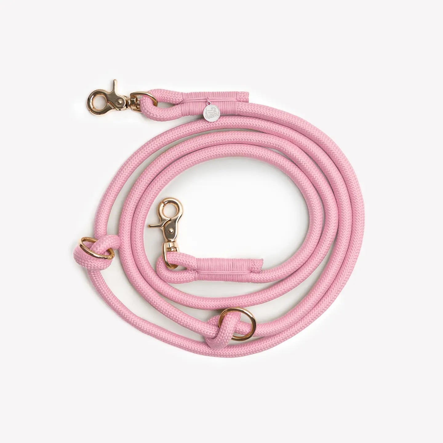 Laisse mains libres en corde Pink