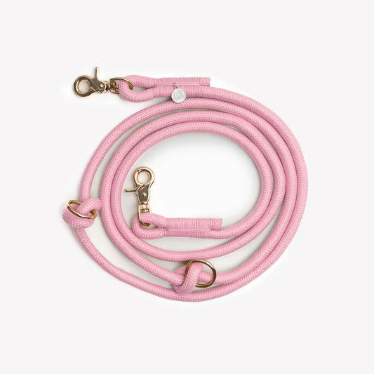 Laisse mains libres en corde Pink