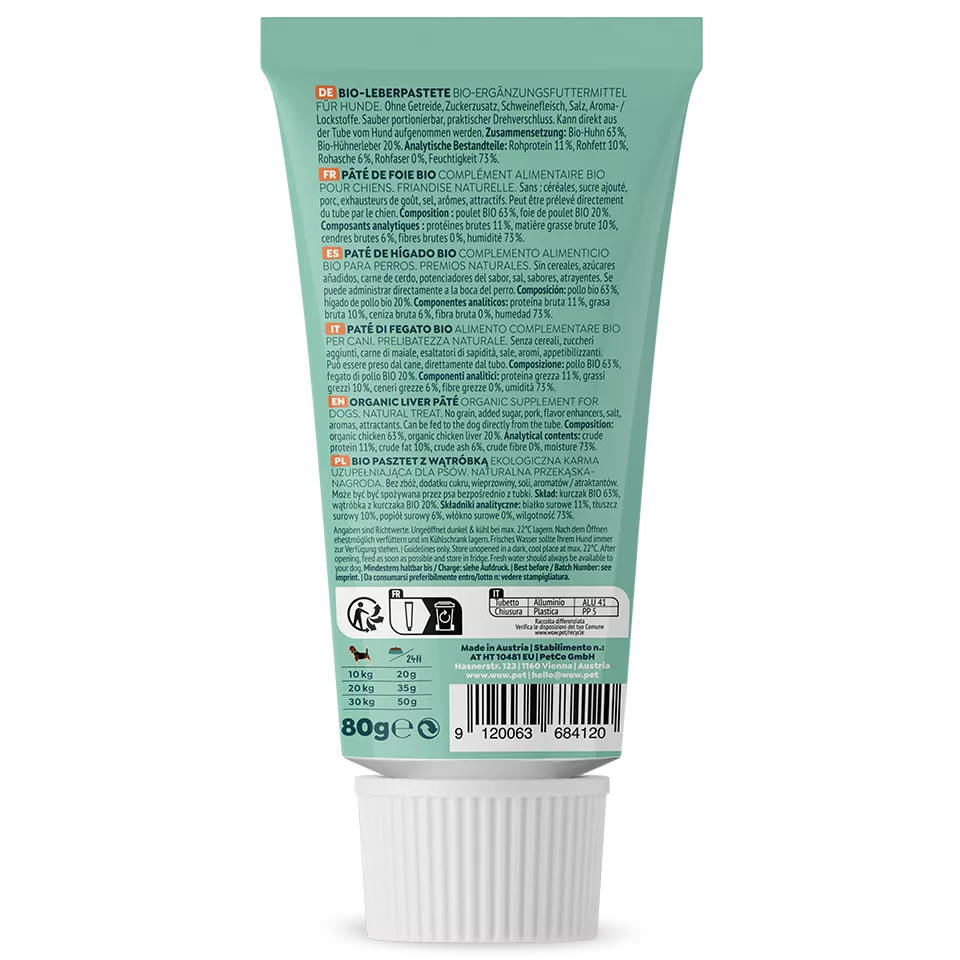 Patée de foie de poulet bio