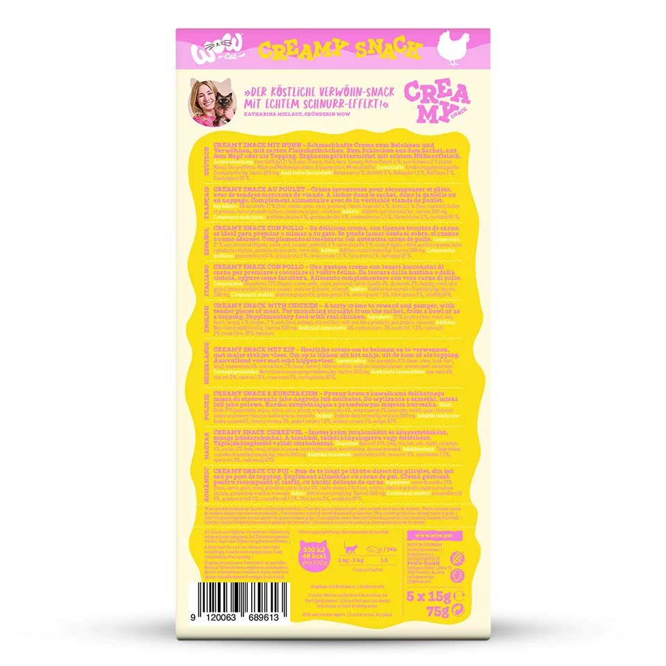 Creamy Snack Poulet pour chat