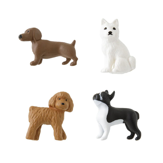 Mini magnets chiens x4