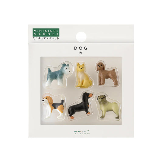 Mini magnets chiens x6
