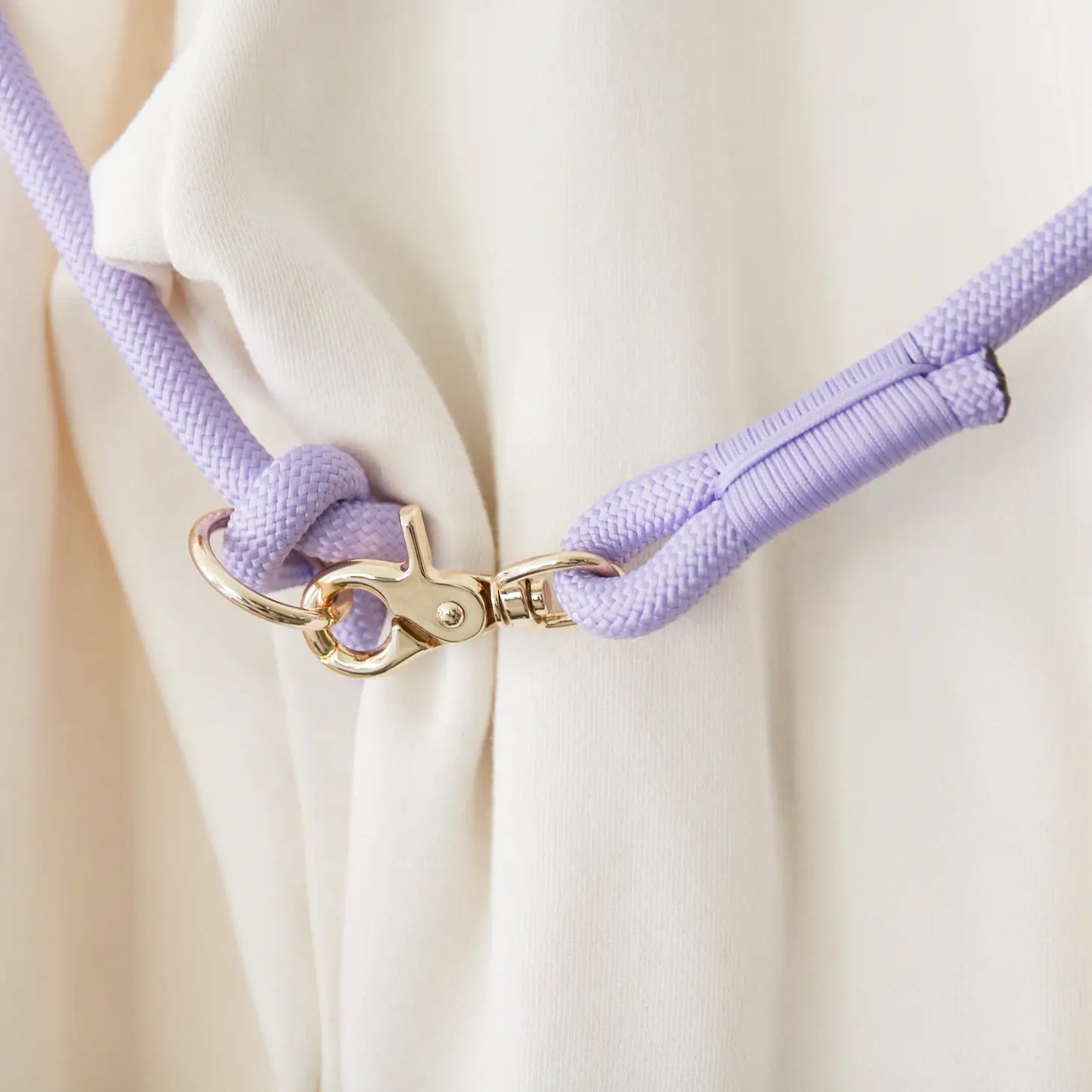 Laisse mains libres en corde Lavender