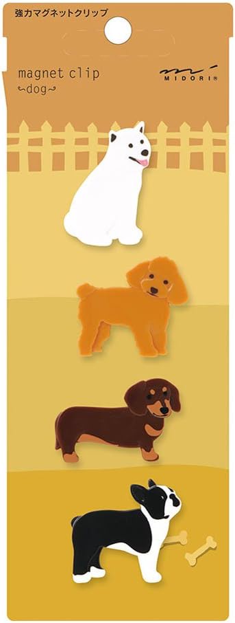 Magnets pinces chiens x4