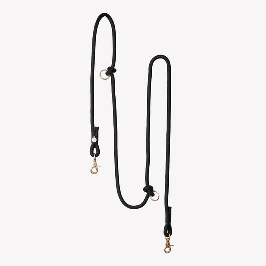 Laisse mains libres en corde Black