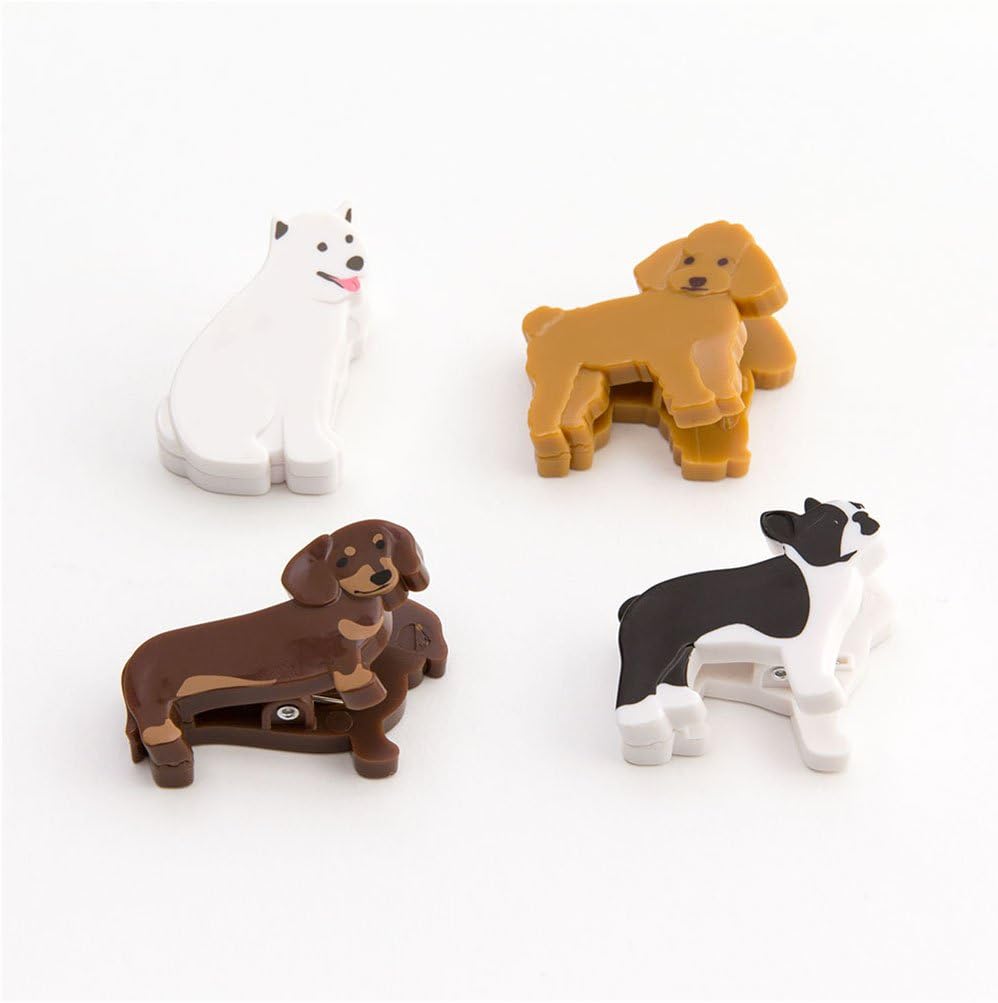 Magnets pinces chiens x4