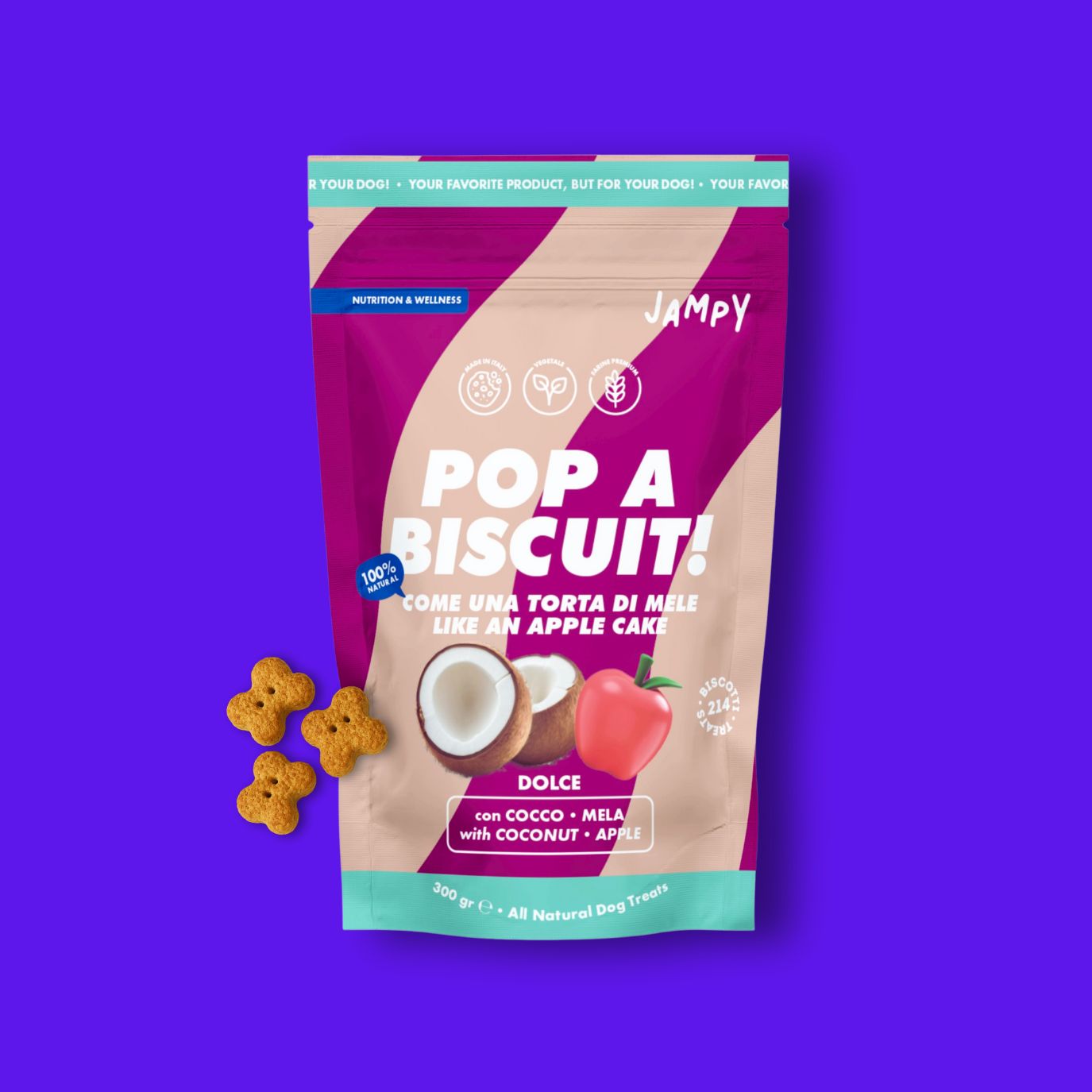 Friandises coco et pomme Pop a biscuit