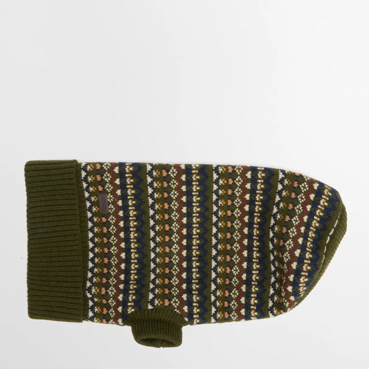 Barbour Pull Marlow Fair Isle Olive