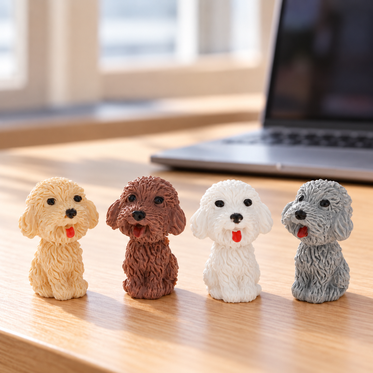 Set de 4 gommes chiens