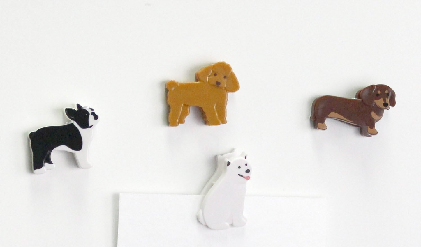 Magnets pinces chiens x4