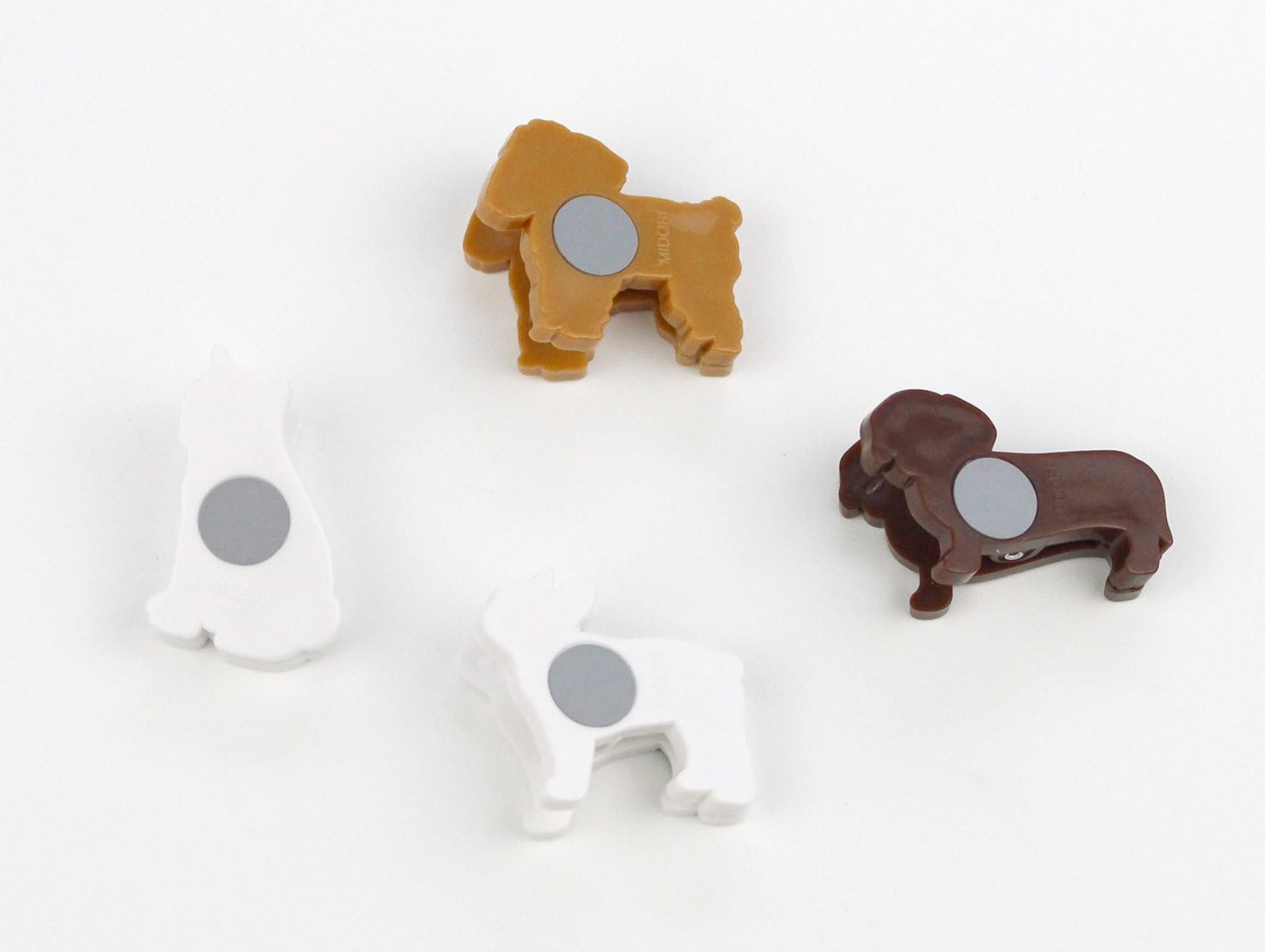 Magnets pinces chiens x4