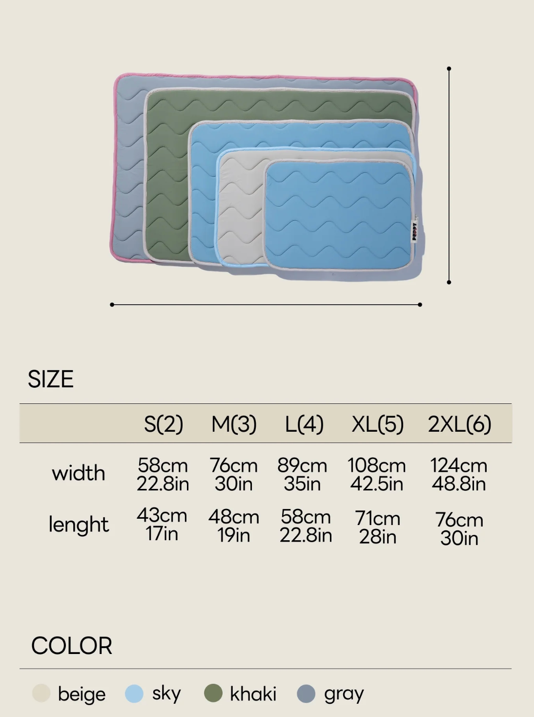 Tapis rafraîchissant à mémoire de forme