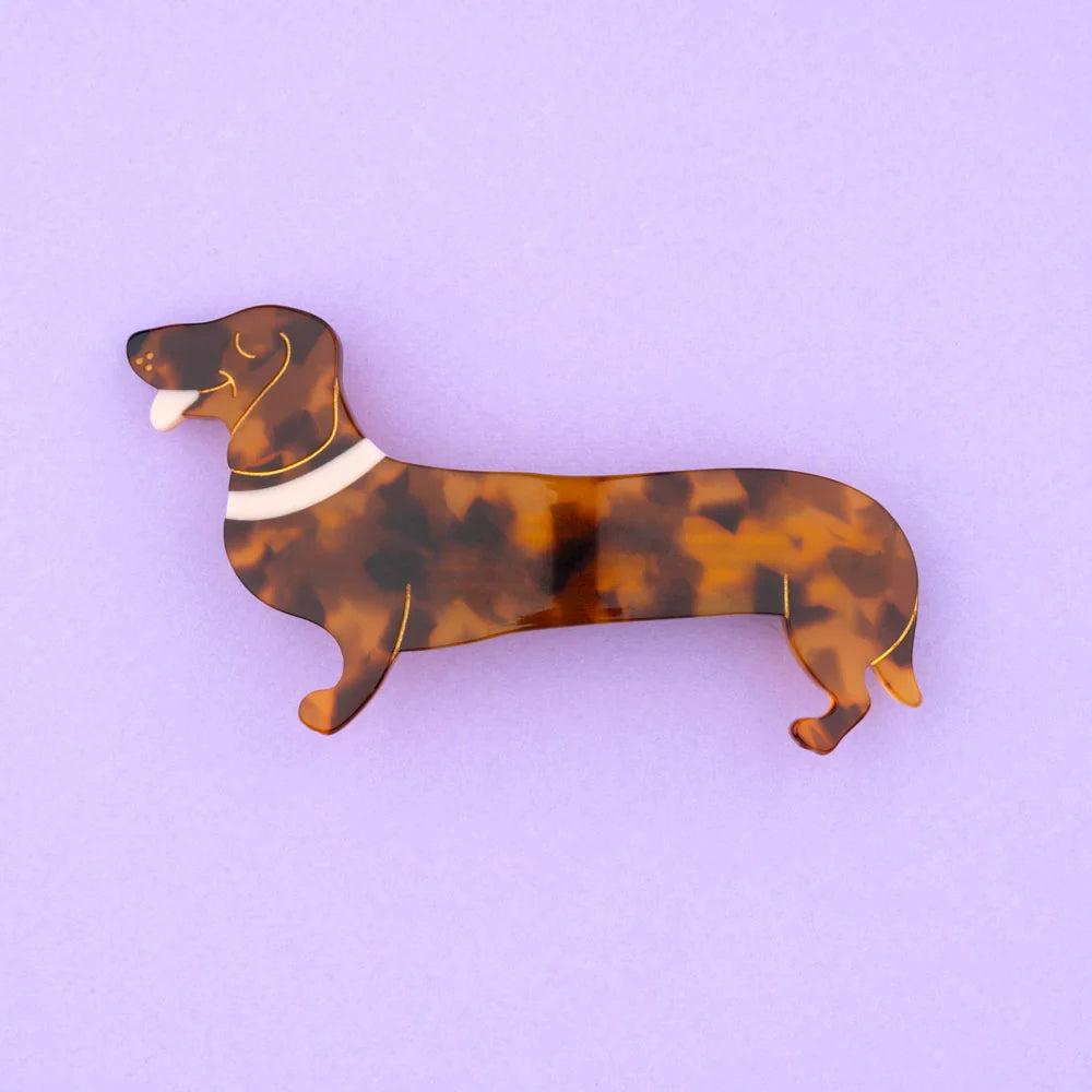 French barrette à cheveux Teckel
