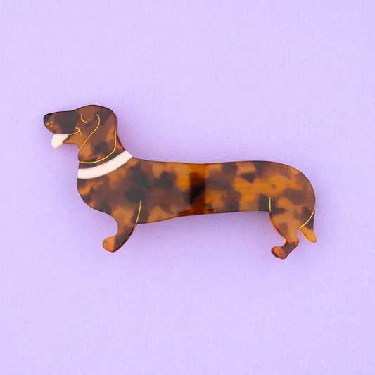 French barrette à cheveux Teckel