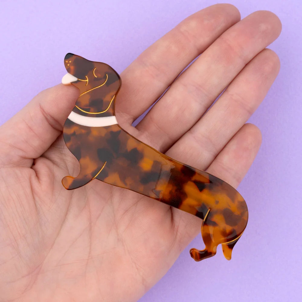 French barrette à cheveux Teckel