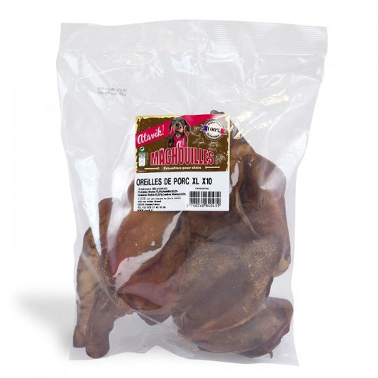Lot de 10 oreilles de porc XL