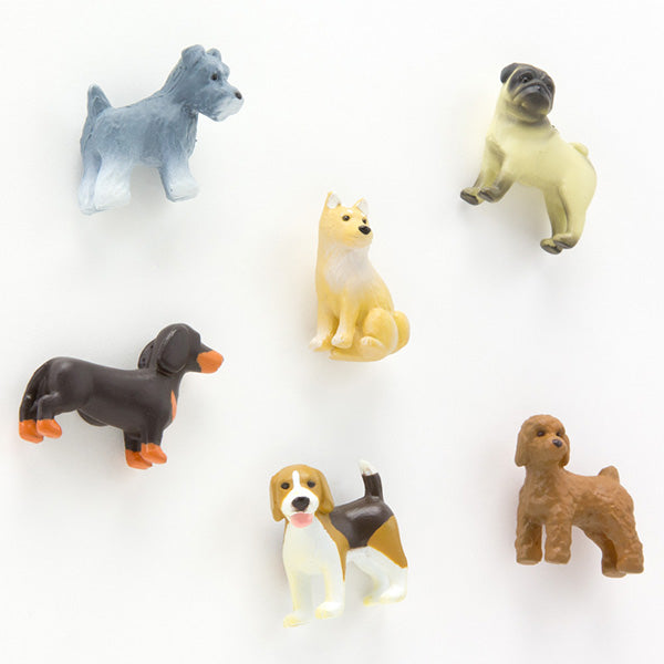 Mini magnets chiens x6