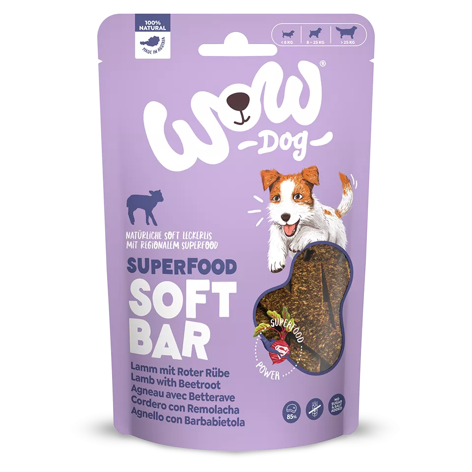 Friandises barres Superfood Agneau et Betterave